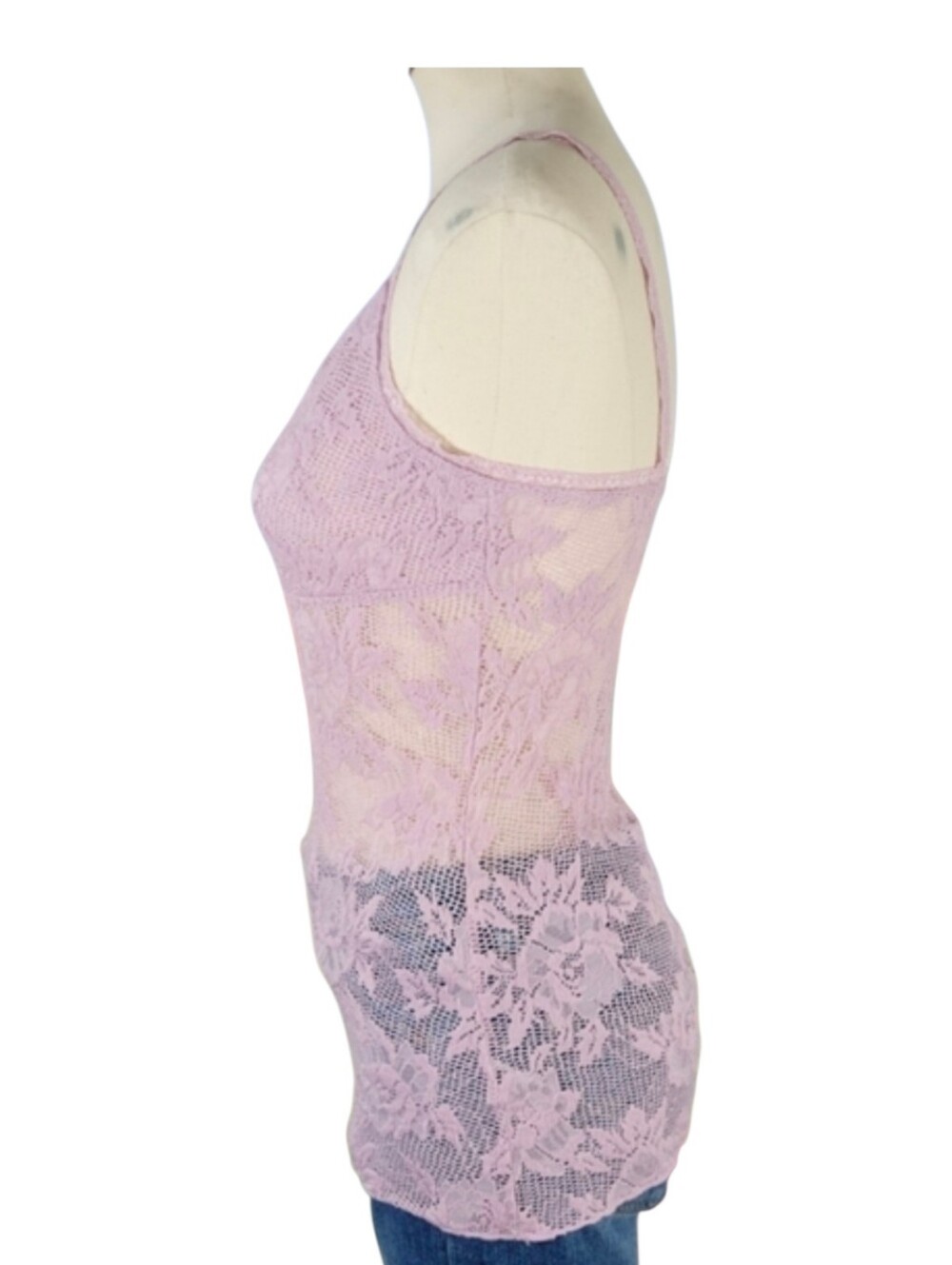 NWT Lace Cami Bundle •Jeans By Buffalo Burgundy + Pink Lace Tanks Womens Medium - Picture 11 of 14